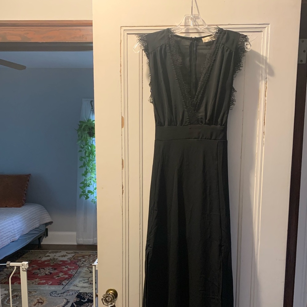 Altar’d State black lace trim maxi dress